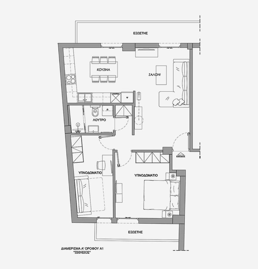 La Larissa Luxury Apartments Peneus Exterior photo